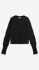 Design della moda Black Cashmere Crewneck Sweater