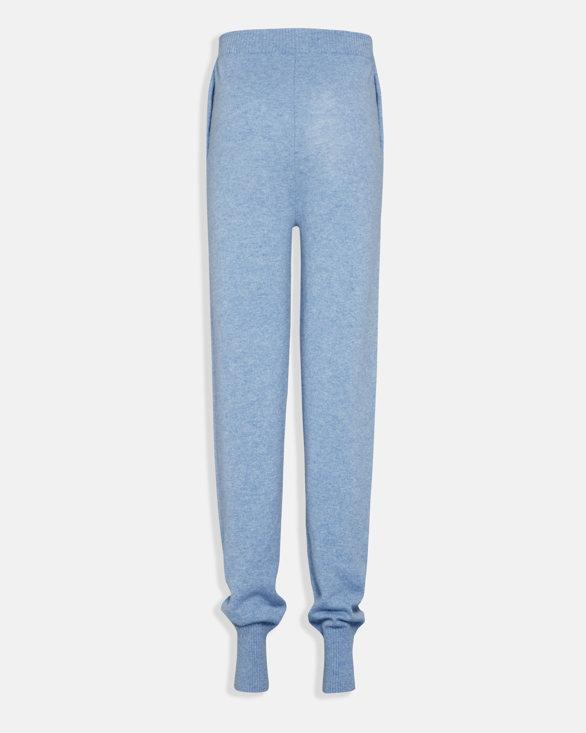 Pantaloni jogger da donna in cashmere blu