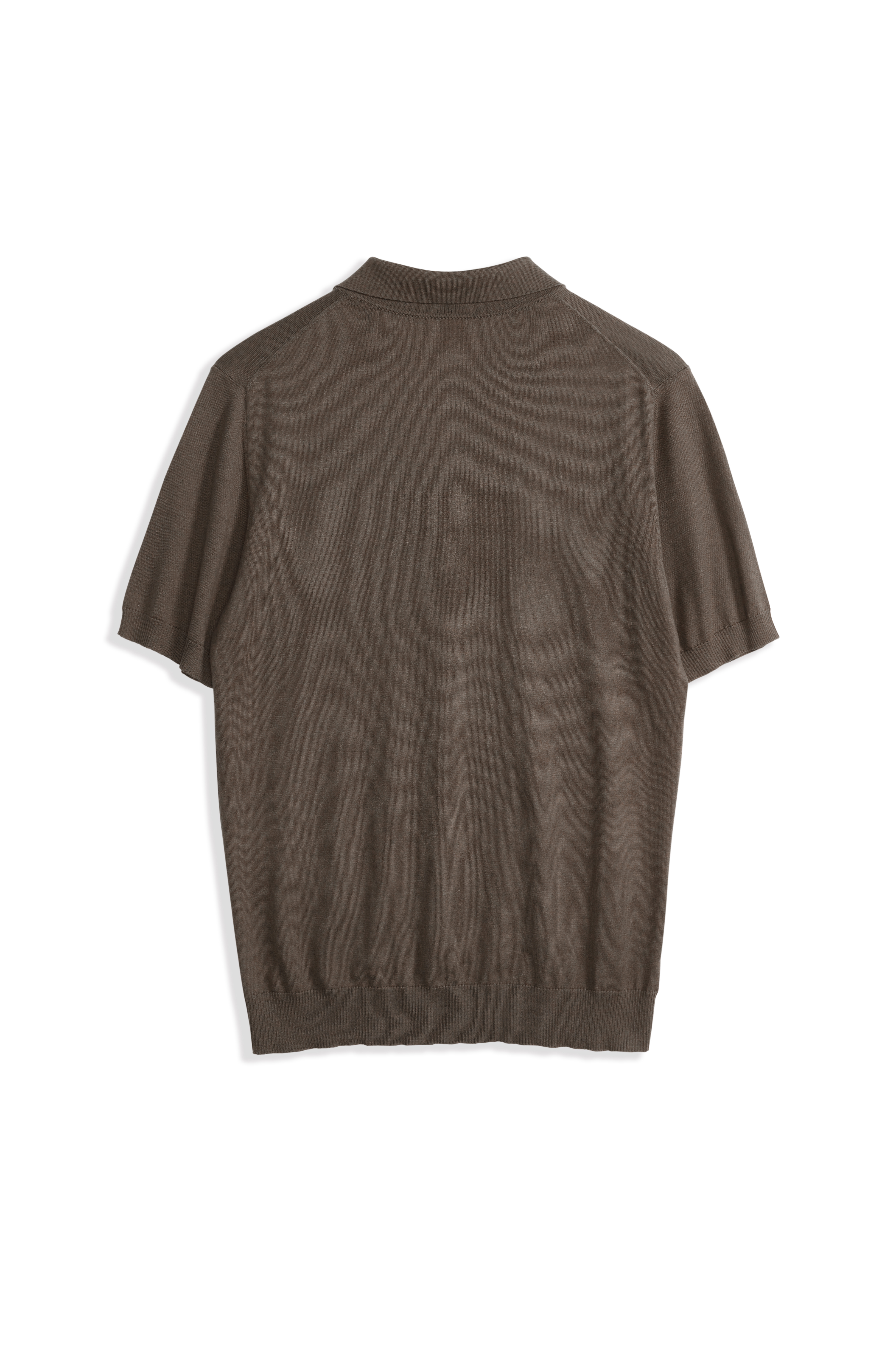 T-SHIRT POLO DA UOMO IN MISTO COTONE E SETA COLORE TINTA UNITA