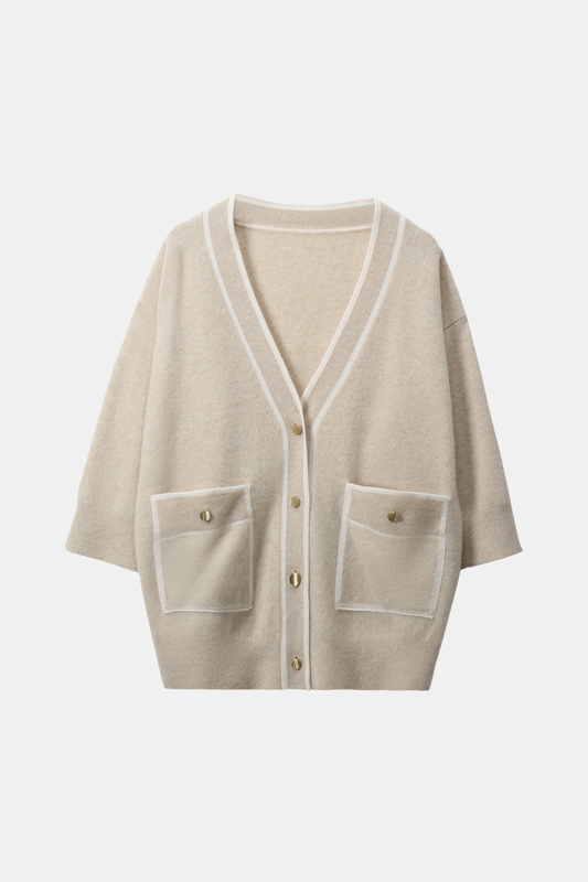 Premium 100% Cashmere Knit Cardigan Comfort e raffinatezza