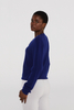 Maglione di cardigan premium in cashmere navy