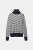 Turtleneck Jumper con modello a blocchi