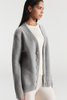 Cashmere Vie di Women's Pure Cashmere V Grey Cardigan