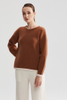 Maglione a maniche lunghe marrone scuro