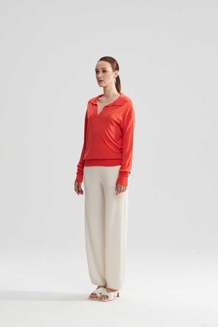 Maglione a maniche lunghe arancioni