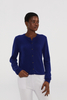 Maglione di cardigan premium in cashmere navy