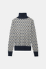 Turtleneck Jumper con modello a blocchi