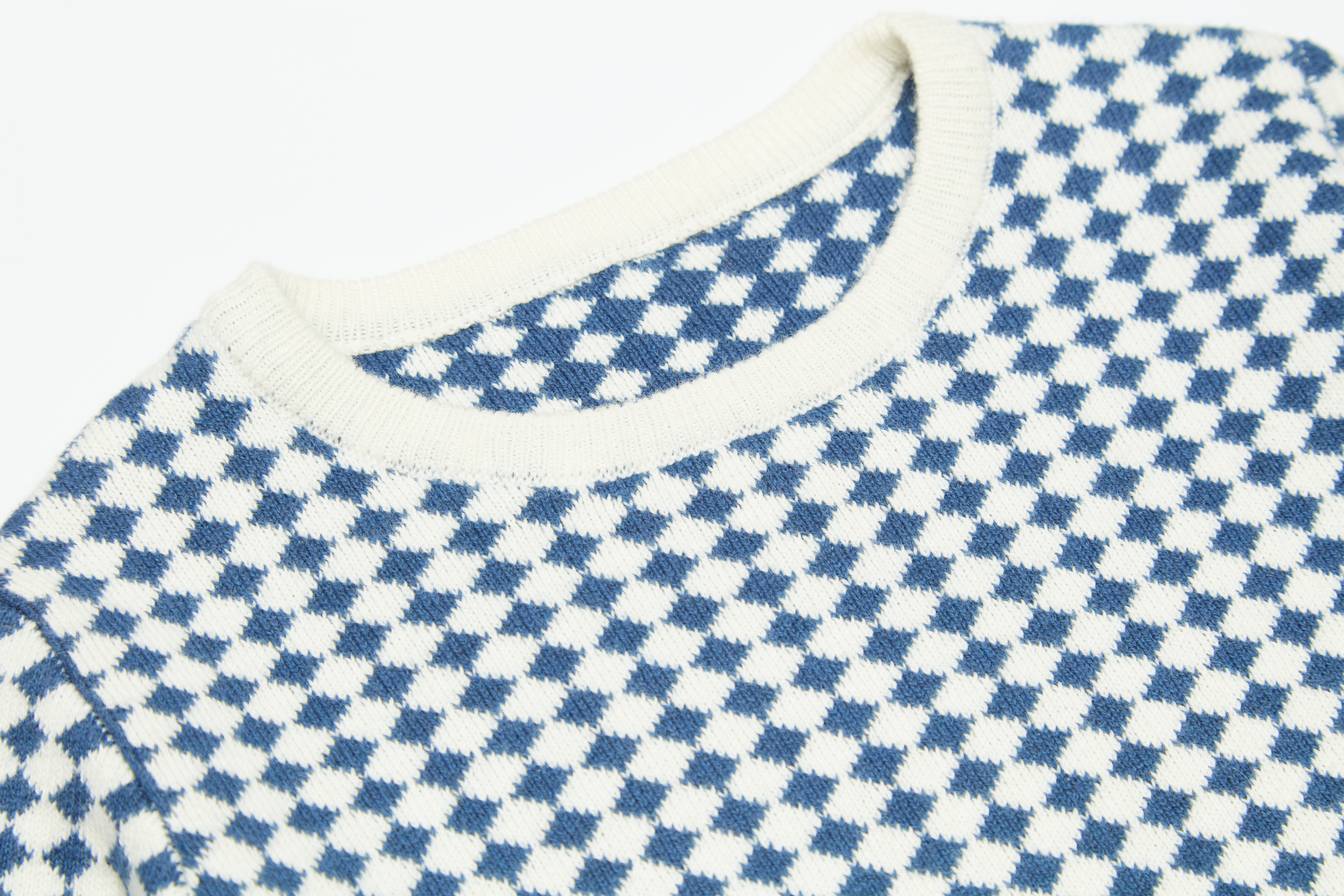 PULLOVER DA BAMBINO BLU COTONE CASHMERE PATCHWORK PATCHWORK