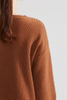Maglione a maniche lunghe marrone scuro