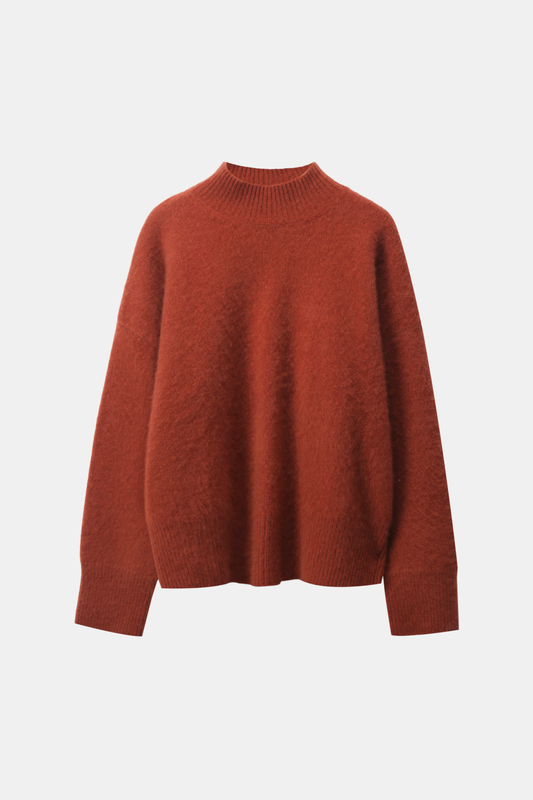 Maglione di bricch dell'equipaggio rosso
