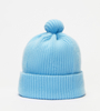 Berretto con pompon a costine in puro cashmere premium | Accessori OEM