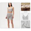 Lussuoso reggiseno sportivo a maglia al 100% in cashmere per il massimo comfort