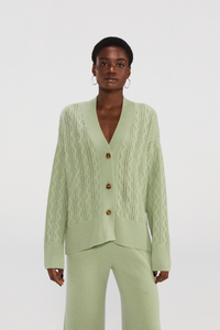 Chic Cashmere Cardigan con pulsante con pulsante