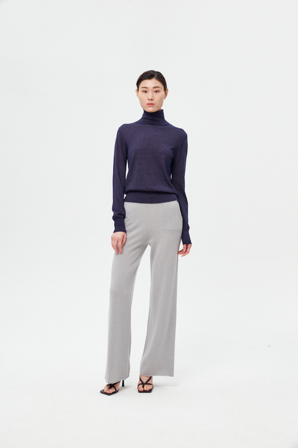 Pullover a maniche lunghe in cashmere da donna