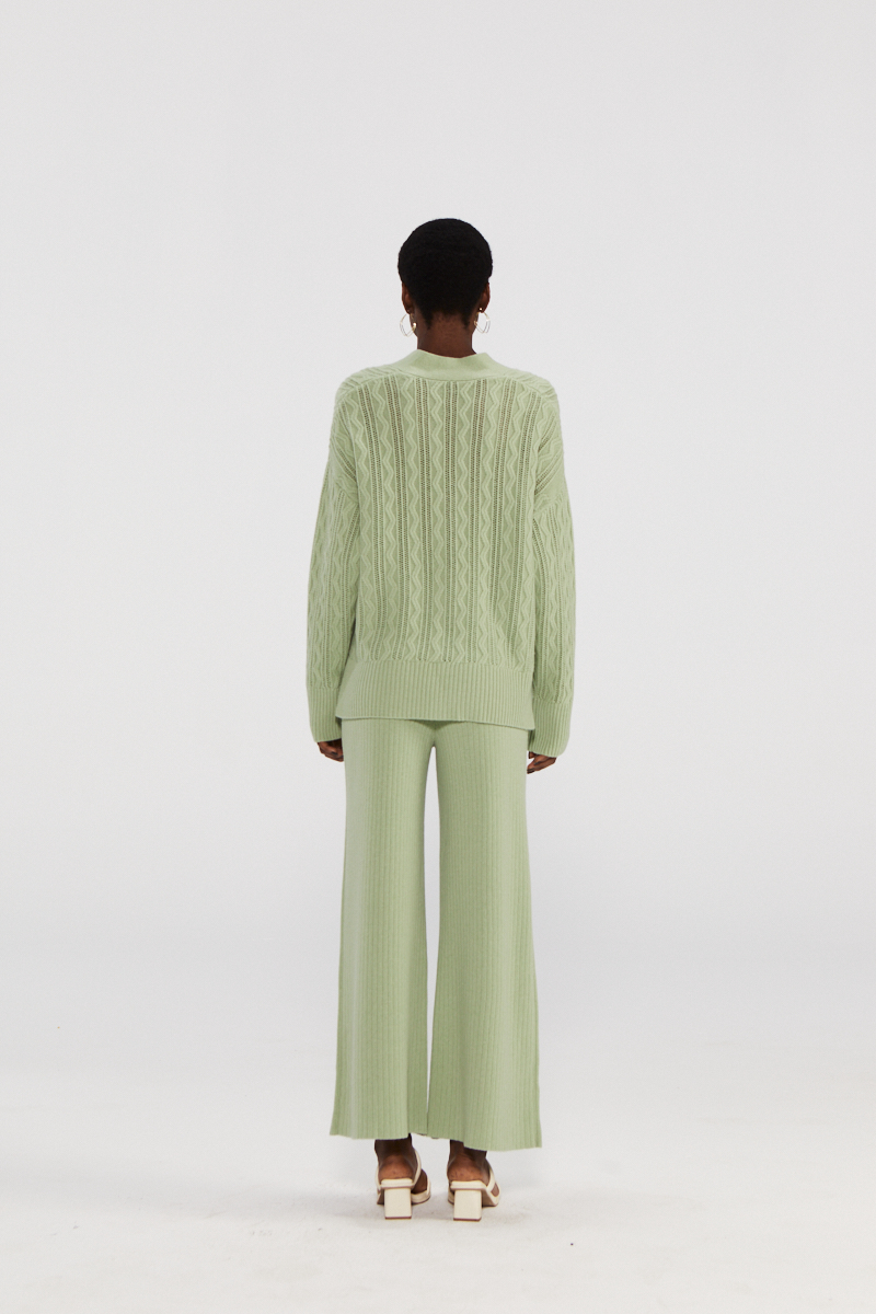 Chic Cashmere Cardigan con pulsante con pulsante