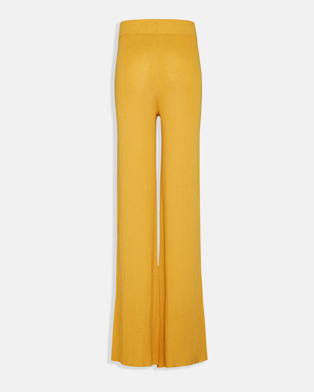 Pantaloni da donna in maglia di puro cashmere | Produttore OEM di pantaloni a gamba larga di lusso