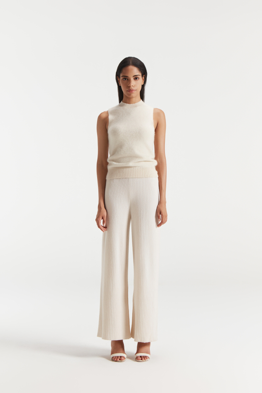 Pullover White White White Pure Cashmere Tank
