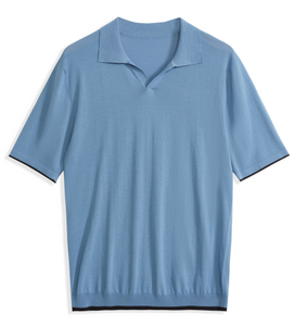 Pullover di cotone puro di t-shirt polo maschile