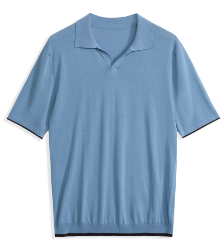 Pullover di cotone puro di t-shirt polo maschile