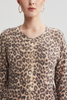Tie tinted leopardo lana miscela di lana cardigan
