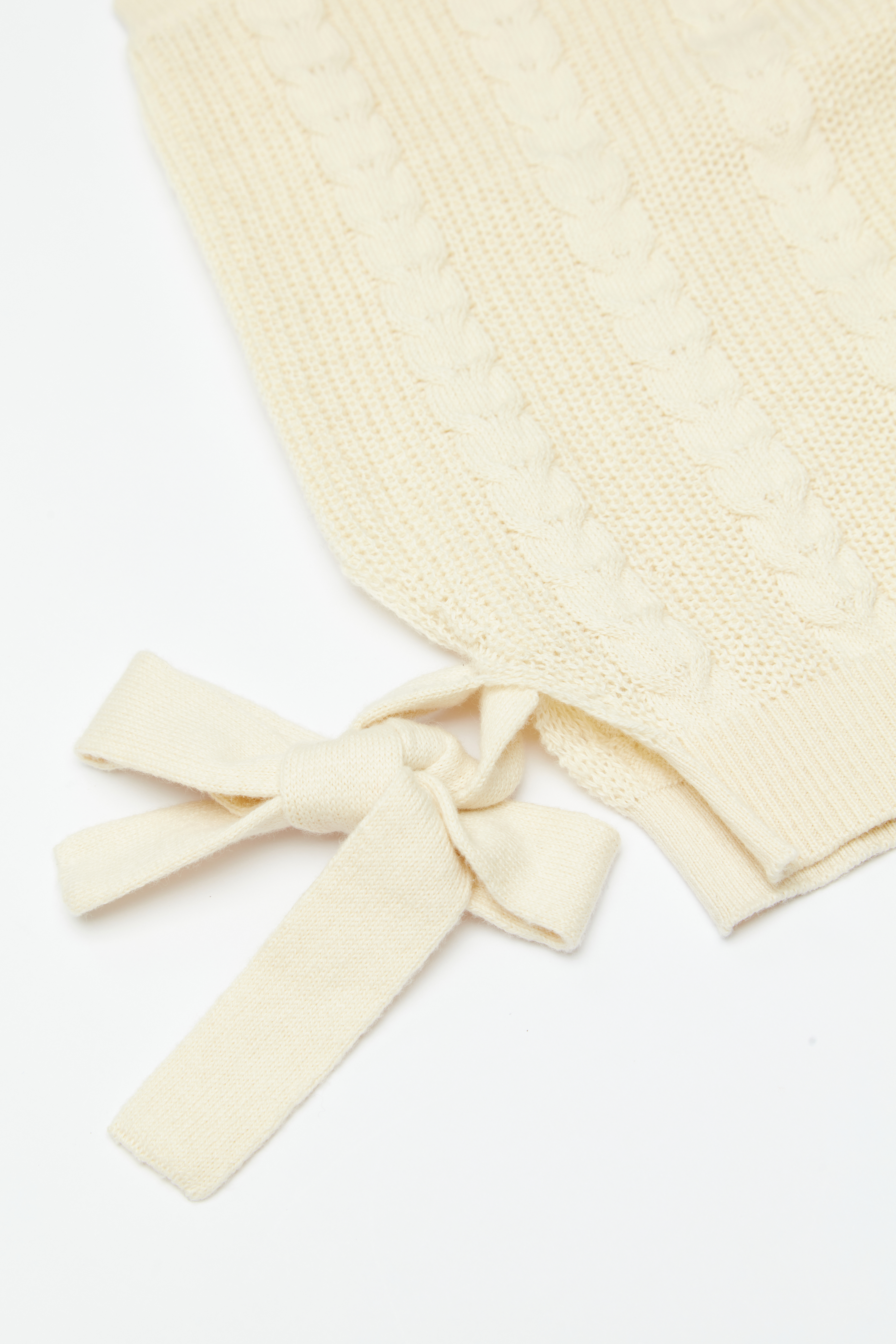 GILET IN COTONE CASHMERE A TRECCE BAMBINO