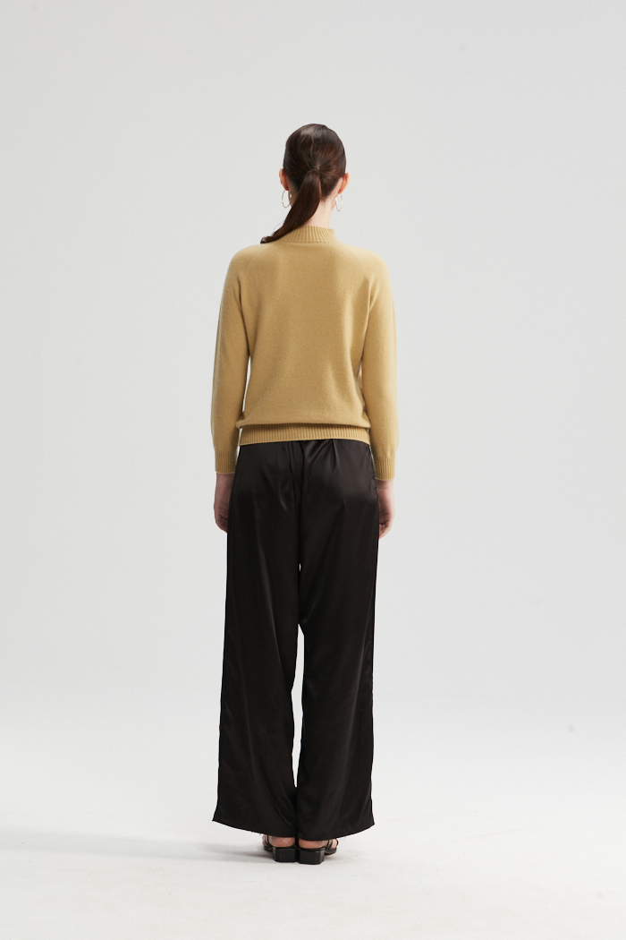 Maglione a maniche lunghe giallo chiaro 