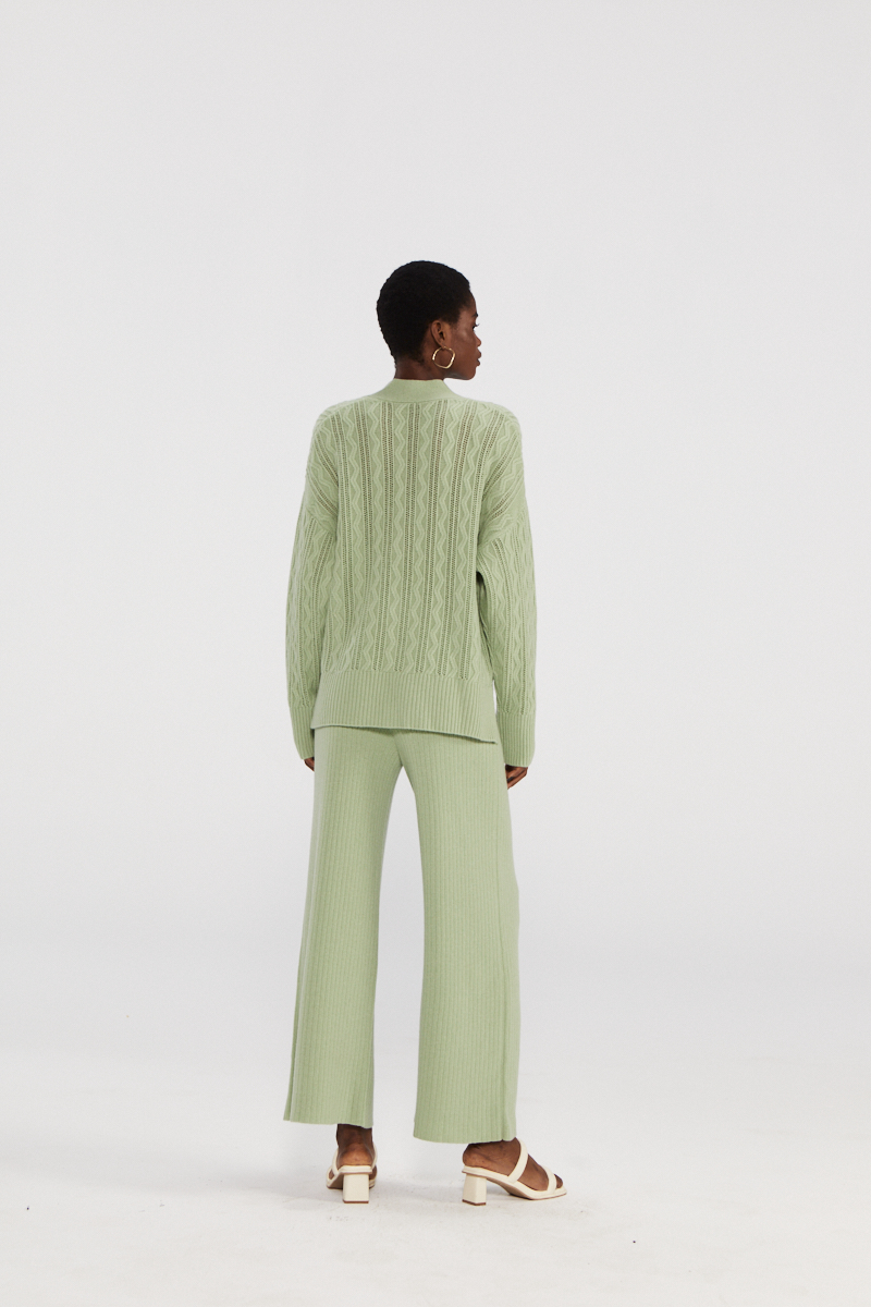 Chic Cashmere Cardigan con pulsante con pulsante