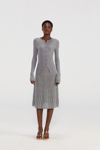 Luxe Shiny Silk Silk Miscelato Cardigan