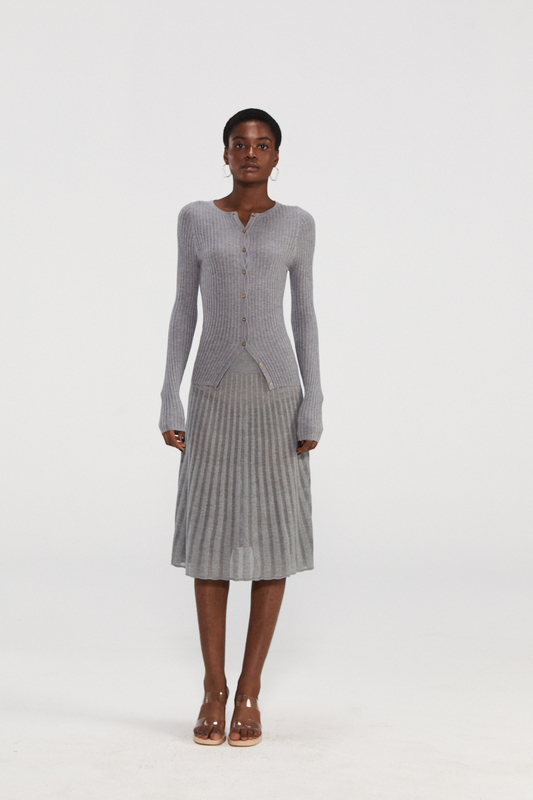 Luxe Shiny Silk Silk Miscelato Cardigan