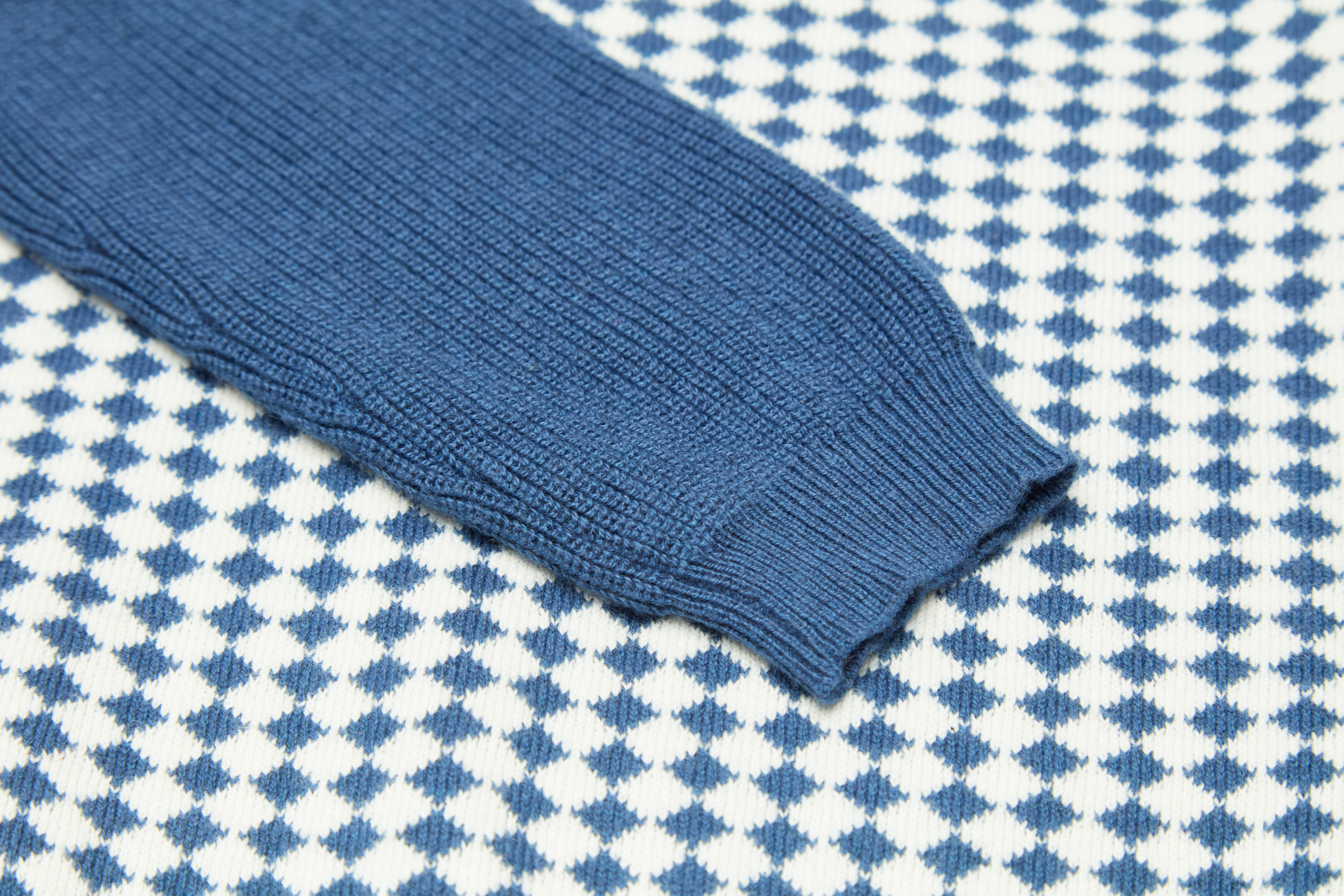 PULLOVER DA BAMBINO BLU COTONE CASHMERE PATCHWORK PATCHWORK
