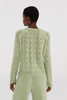 Cashmere Top Openwork Green Green Light
