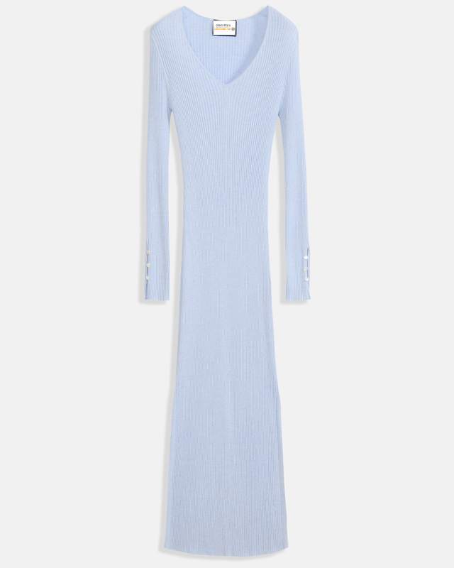 Abito lungo da donna con scollo a V
