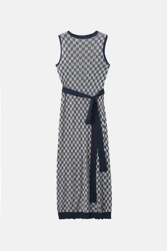 Abito senza maniche lunghe di seta