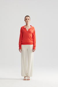 Maglione a maniche lunghe arancioni