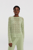 Cashmere Top Openwork Green Green Light