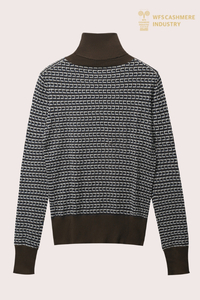 Maglione a righe marrone scuro premium da uomo | OEM a strisce senza soluzione di continuità
