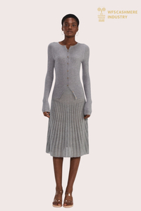 Cardigan in maglia misto seta lucida di lusso | Produttore OEM leggero e premium