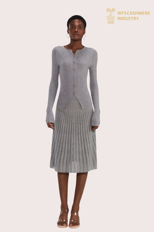 Cardigan in maglia misto seta lucida di lusso | Produttore OEM leggero e premium