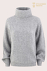 Dolcevita in cashmere a coste grosse 7GG da donna premium | Fabbrica di maglieria OEM personalizzata