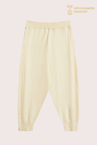 Pantaloni Premium da ragazzo in maglia a trecce di cotone e cashmere | OEM personalizzato