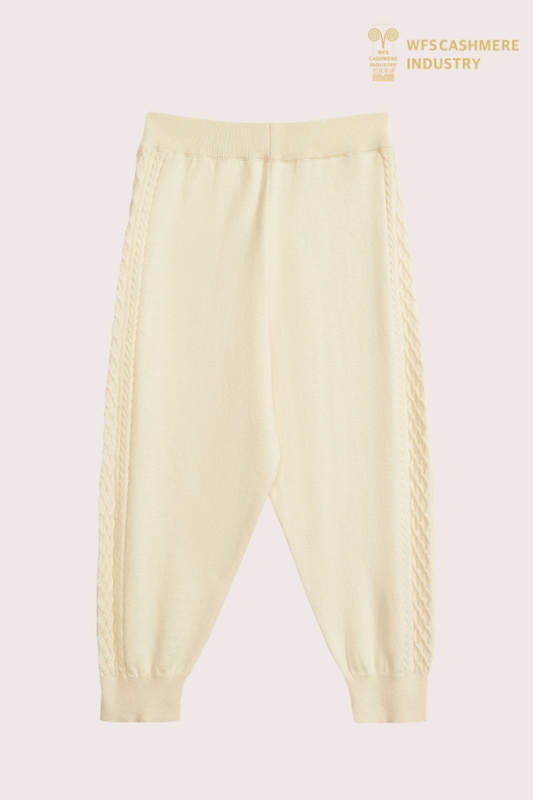 Pantaloni Premium da ragazzo in maglia a trecce di cotone e cashmere | OEM personalizzato