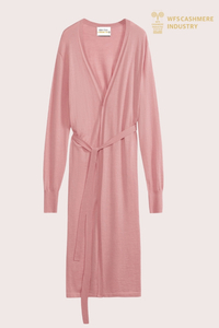 Cardigan lungo in misto cashmere e seta premium | Maglieria OEM da donna 16GG