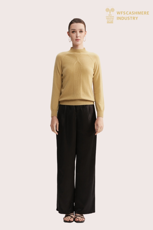 Girocollo in puro cashmere lavorato a maglia 3D senza cuciture | OEM di indumenti integrali