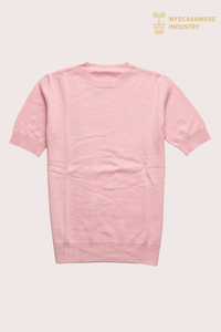 Pullover in cashmere a mezza manica premium da donna | OEM a maglia fine