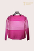 Maglione a righe in puro cashmere premium 15μm | Produttore di maglieria OEM personalizzata