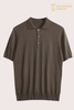 Polo premium da uomo in maglia di misto seta-cotone 16GG | OEM estivo di lusso