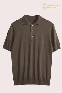 Polo premium da uomo in maglia di misto seta-cotone 16GG | OEM estivo di lusso