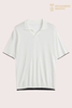 Polo premium da uomo con scollo a V in puro cotone 16GG | OEM di maglieria con colletto Johnny