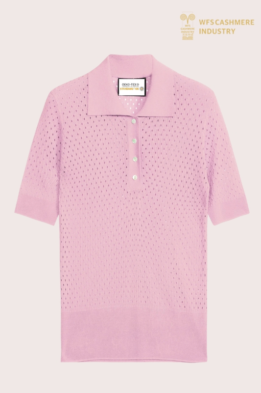 Polo Pointelle Premium in seta e cashmere | OEM di abbigliamento da resort