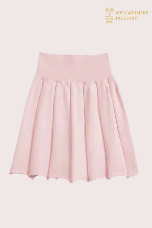 Gonna in maglia di cotone e cashmere premium da ragazza | OEM di abbigliamento per bambini personalizzato